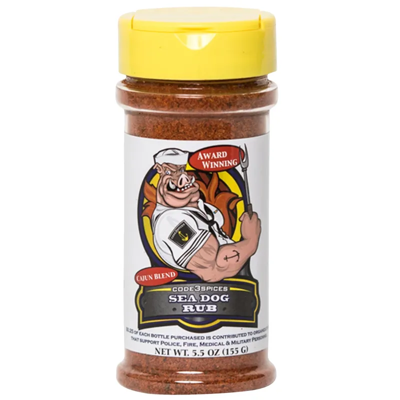 Sea Dog Rub Cajun Blend Bbq Seasoning 5.5 Oz Bottle