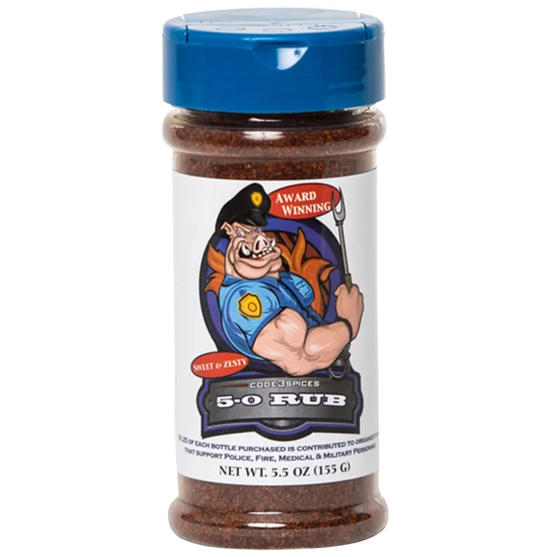 5-0 Rub Sweet And Zesty Bbq Seasoning 5.5 Oz Bottle