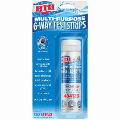 Multi-purpose 6-way Test Strips For Swimming Pools - 30 Count
