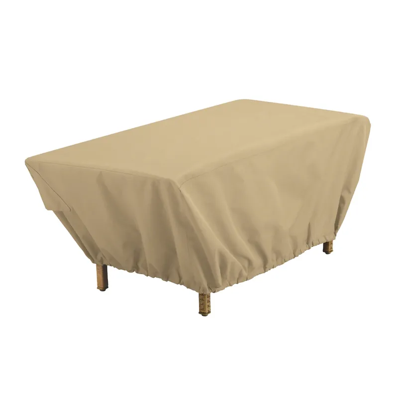 18 In. H X 25 In. W X 48 In. L Brown Polyester Coffee Table Cover