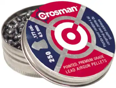 Crosman Airgun Pointed Pellets 0.177 Caliber 7.4 Grain 250 Pk
