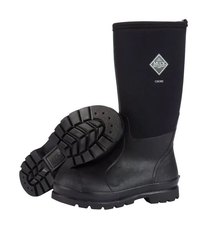 Chore High Work Boots, Black, Unisex Size 11 Men/12 Women