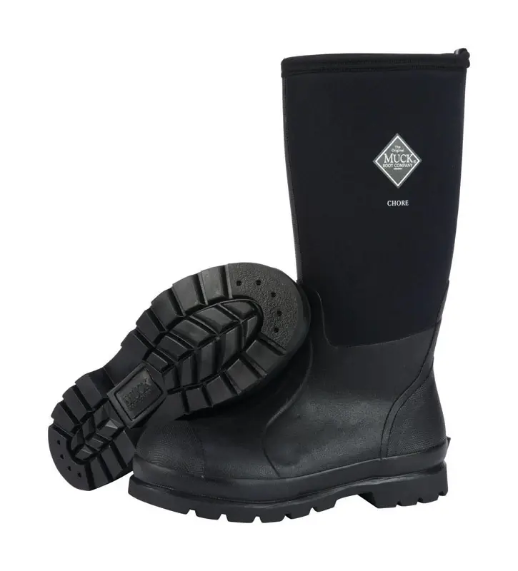 Chore High Work Boots, Black, Unisex Size 10 Men/11 Women