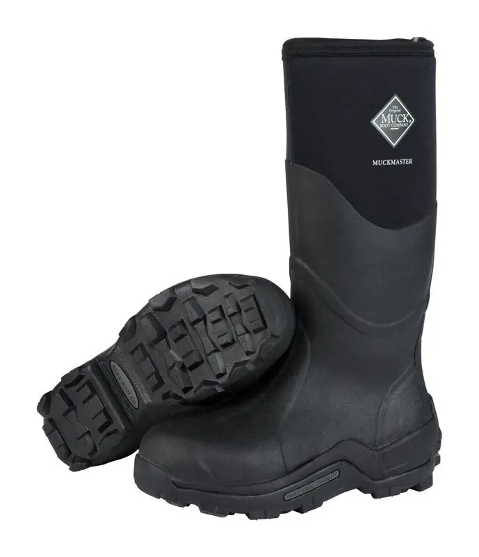 Muckmaster Boots, Waterproof Neoprene, Black, 16 In., Men‘s 10