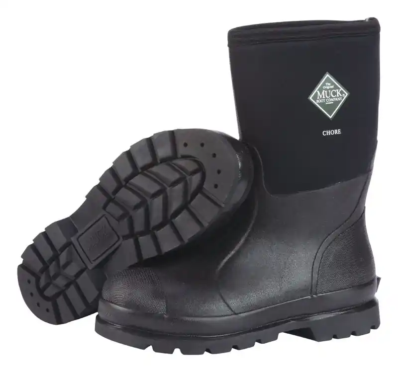 Muck Chore Boots, Waterproof Neoprene, Black, Size 10