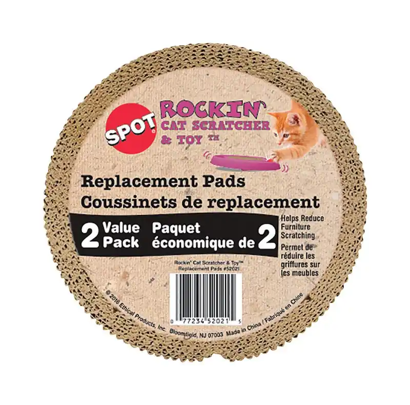 Spot Rockin‘ Cardboard Brown Scratcher Replacement Pads 2 Pk