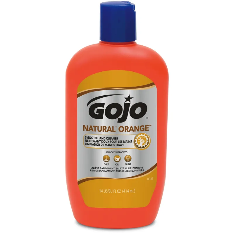 Hand Cleaner, Natural Orange, 14 Oz.