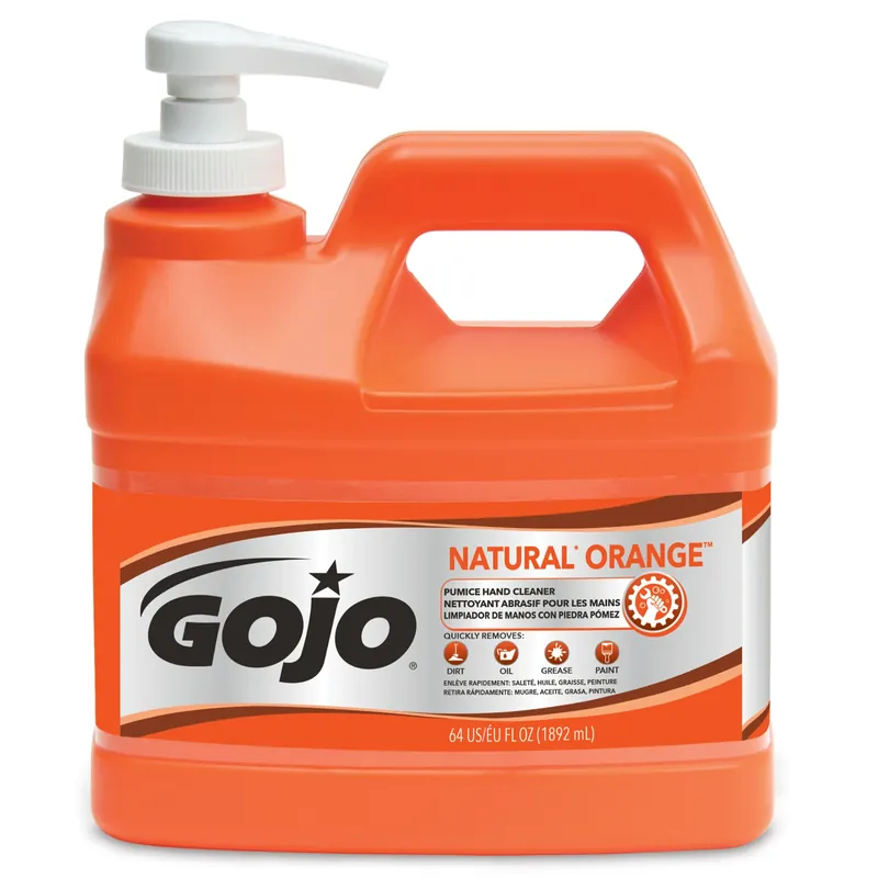 Hand Cleaner / Lotion With Pumice, Natural Orange, .5 Gallon Pump