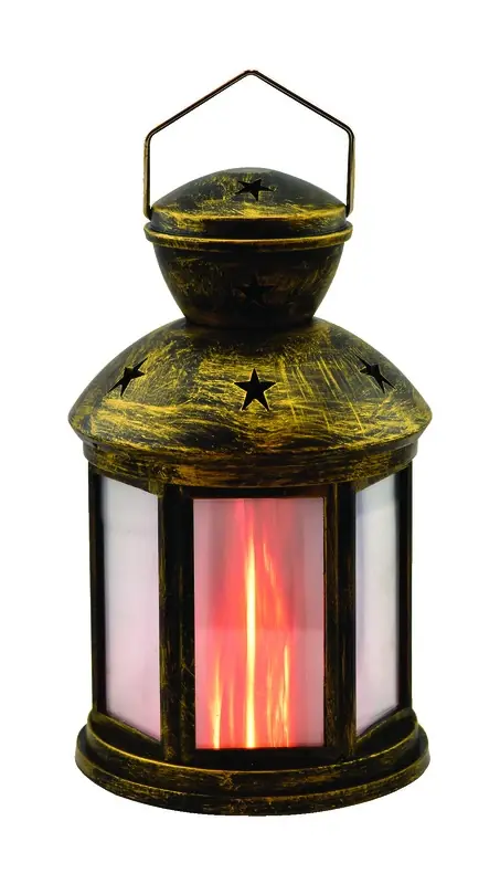 8.5 In. Plastic Colonial Flameless Lantern - Assorted Colors