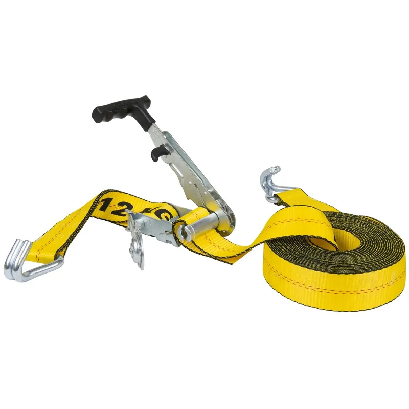 Keeper 2 In. W X 27 Ft. L Yellow Tie Down W/Ratchet 3333 Lb 1 Pk