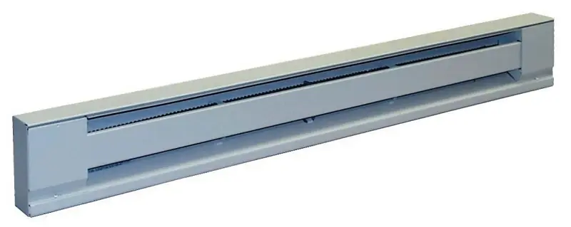 H2905-028sw Stainless Steel Baseboard Heater 28" White 240v