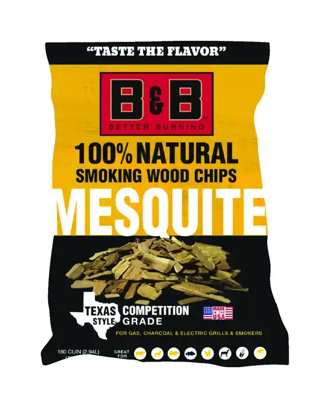 All Natural Mesquite Wood Smoking Chips 180 Cubic Inches