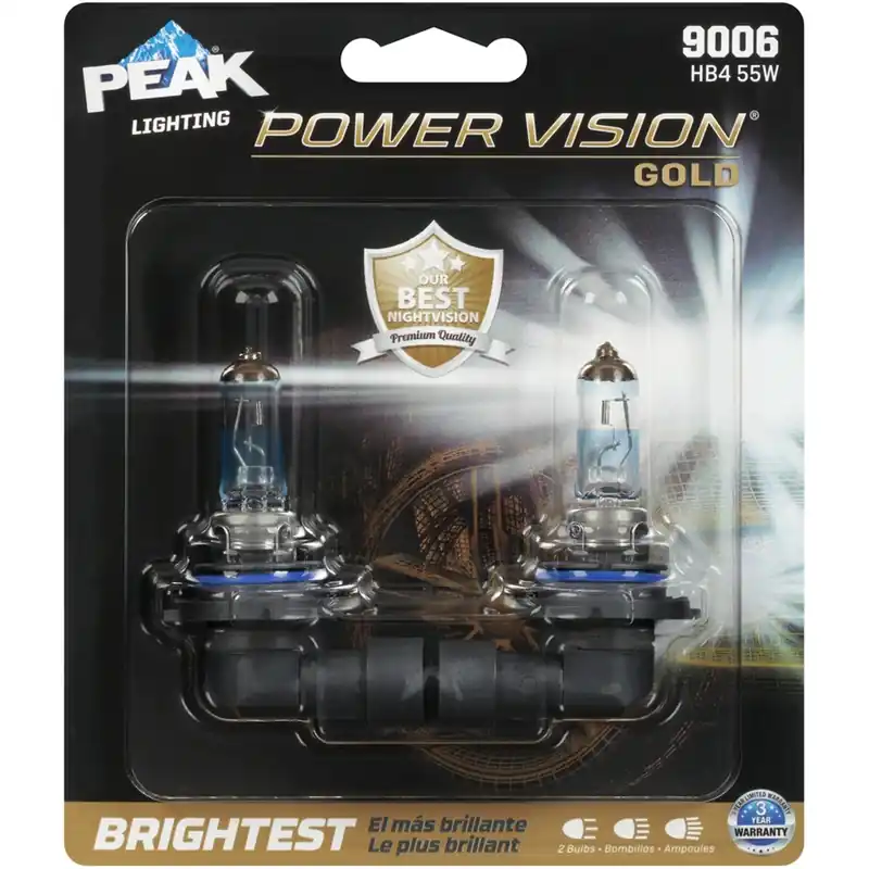 Power Vision Gold Halogen High/low Beam Automotive Bulb Hb4 55w - 2 Pack