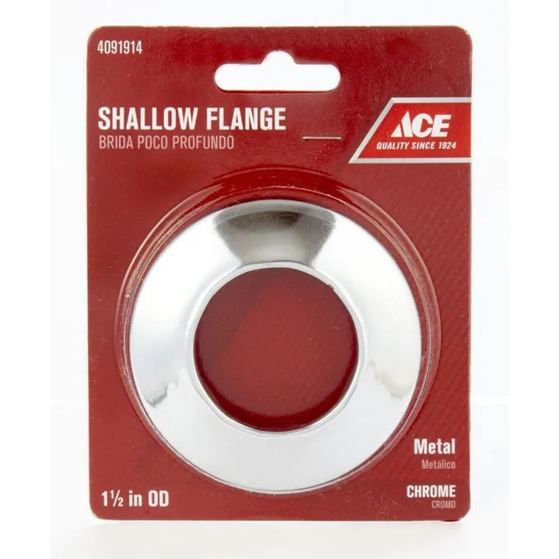 1-1/2 In. Chrome Plated Metal Shallow Flange For Drain Pipe