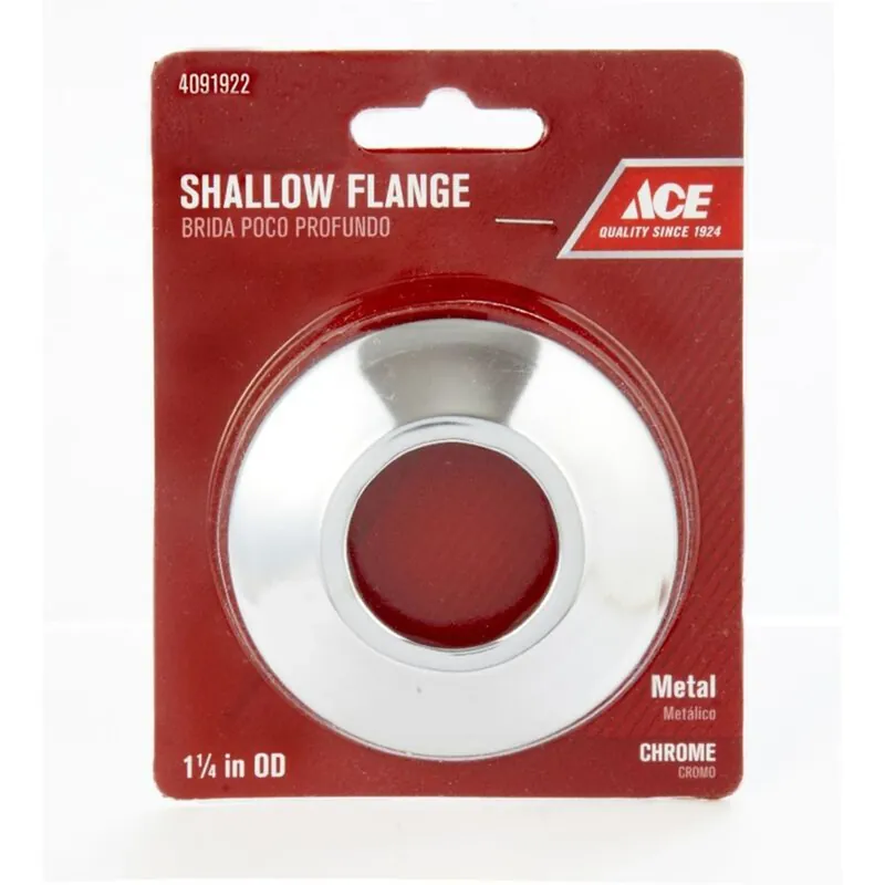 1-1/4 In. Chrome Plated Metal Shallow Flange For Heating And Cooling