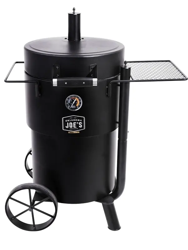 Oklahoma Joe‘s Bronco Drum Smoker & Grill, 284 Sq. In. Cooking Area, Black