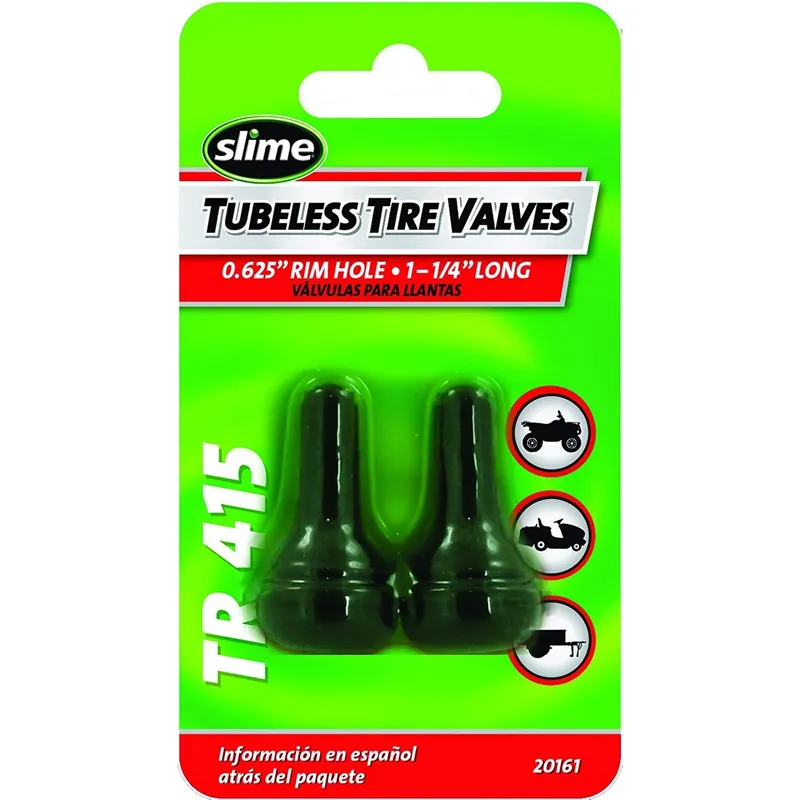 Slime Rubber 1 Psi Tubeless Tire Valve 2 Pk