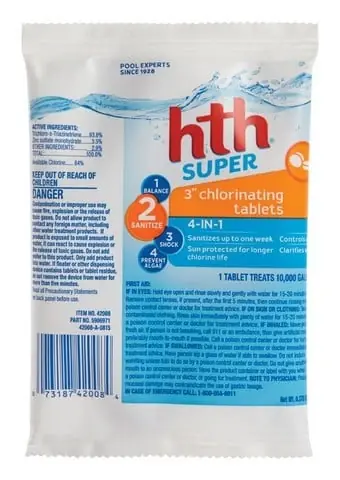 Hth 41234 6 Oz Dual Action Chlorinating Tablets