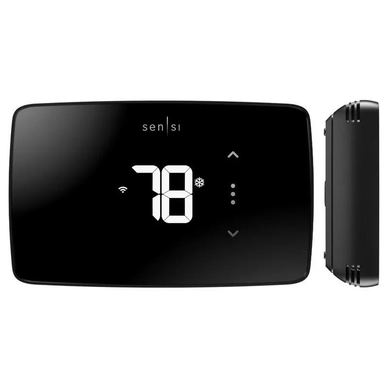 Copeland Sensi St25 Wifi Programmable Thermostat With Push Buttons, Black
