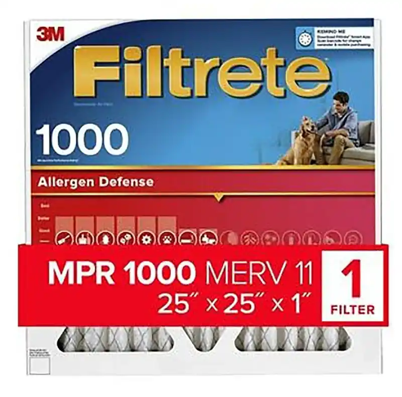 Filtrete 25 In. W X 25 In. H X 1 In. 1000 MPR Pleated Allergen Air Filter 1 Pk