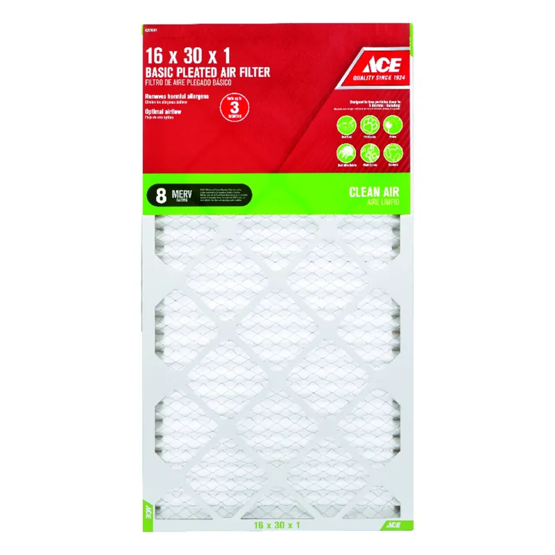Ace 30 In. L X 16 In. W X 1 In. D Pleated Air Filter 8 MERV(84804.011630)