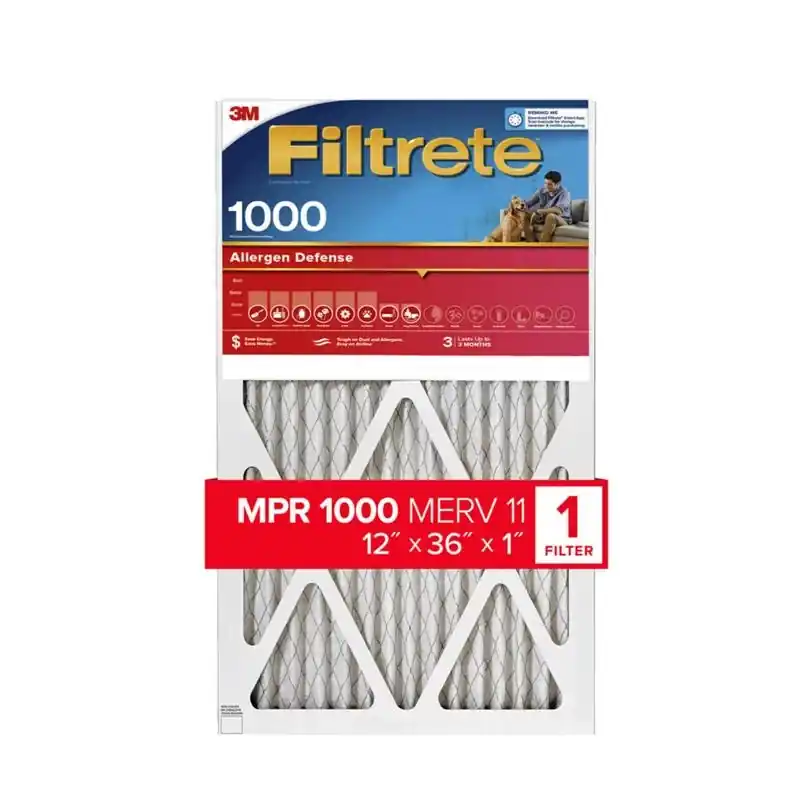 Filtrete 12 In. W X 36 In. H X 1 In. 1000 MPR Pleated Allergen Air Filter 1 Pk