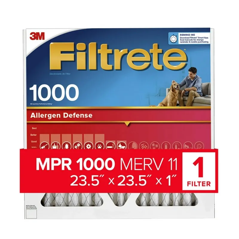 Filtrete 23 In. W X 23 In. H X 1 In. Polypropylene 1000 MPR Pleated Allergen Air Filter 1 Pk