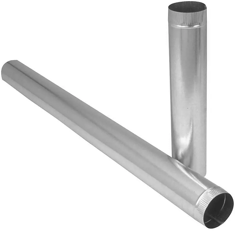 9 In. Diameter X 24 In. Length Galvanized Steel Furnace Pipe