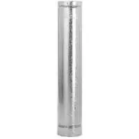 4rv-4 Type B Gas Vent Pipe, 4 In Diameter, 4 Ft Length, Galvanized Steel