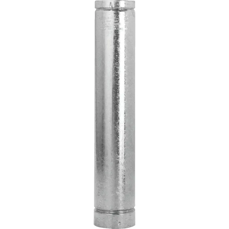 Gas Vent Chimney Pipe, Round, Type B, 3 X 36-In.