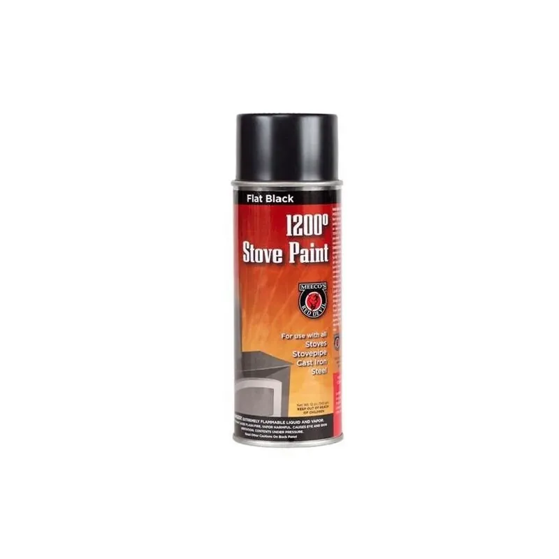 MEECO‘S Red Devil Black Stove Paint Spray – 12 Oz High‑Heat Finish