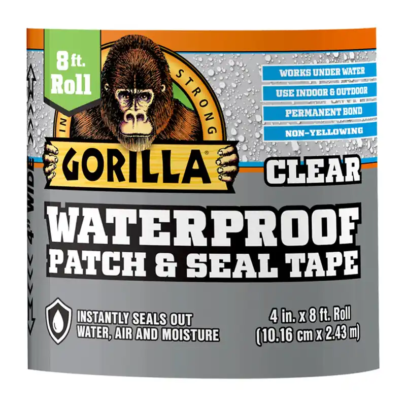 Waterproof Patch & Seal Tape, Clear, 4-In. X 8-Ft.