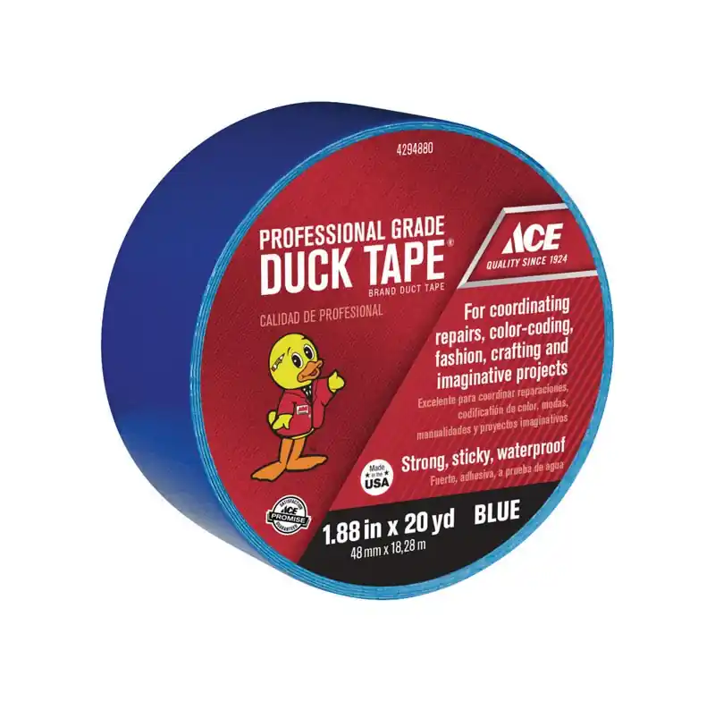 1.88 In. W X 20 Yd L Blue Solid Duct Tape For Crafting And Repairs