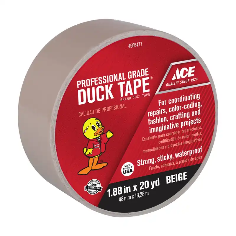 1.88 In. W X 20 Yd. L Beige Solid Duct Tape For Crafting And Repairs
