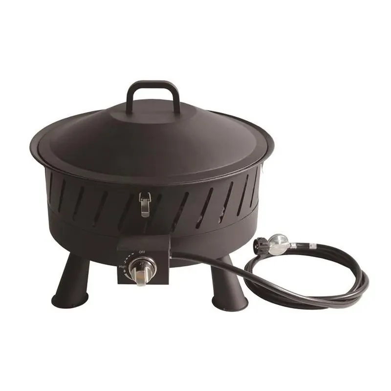 Living Accents 22‑Inch Steel Round Propane Fire Pit – Portable Outdoor Heater