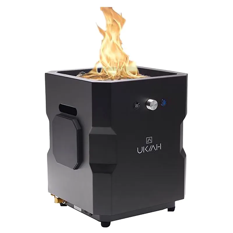 Tailgater 14 In. W Steel Outdoor Square Propane Fire Pit With Sound System