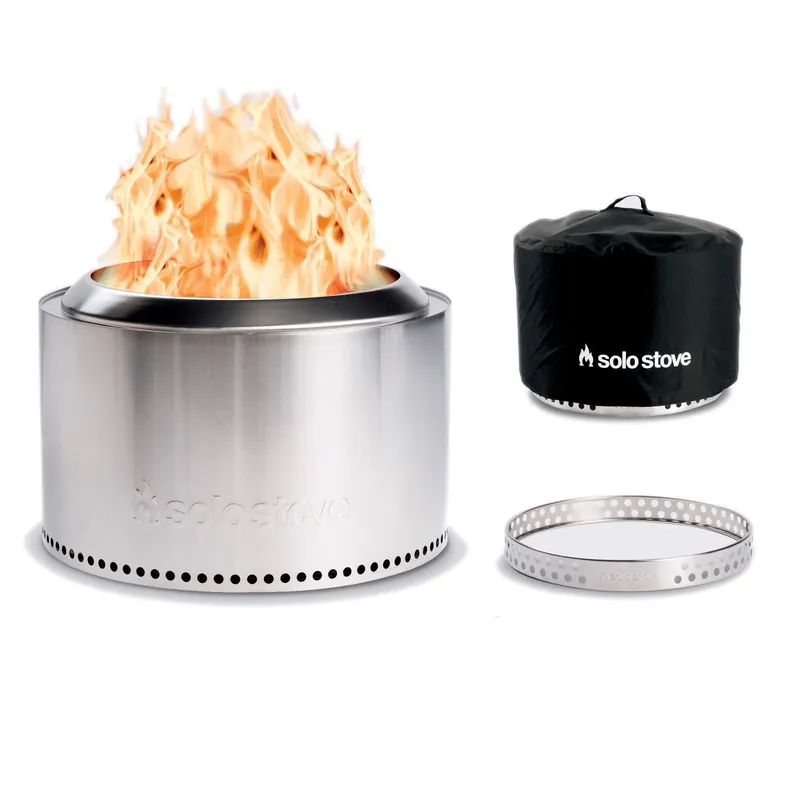 Yukon 2.0 27 In. Stainless Steel Round Wood Fire Pit With Stand