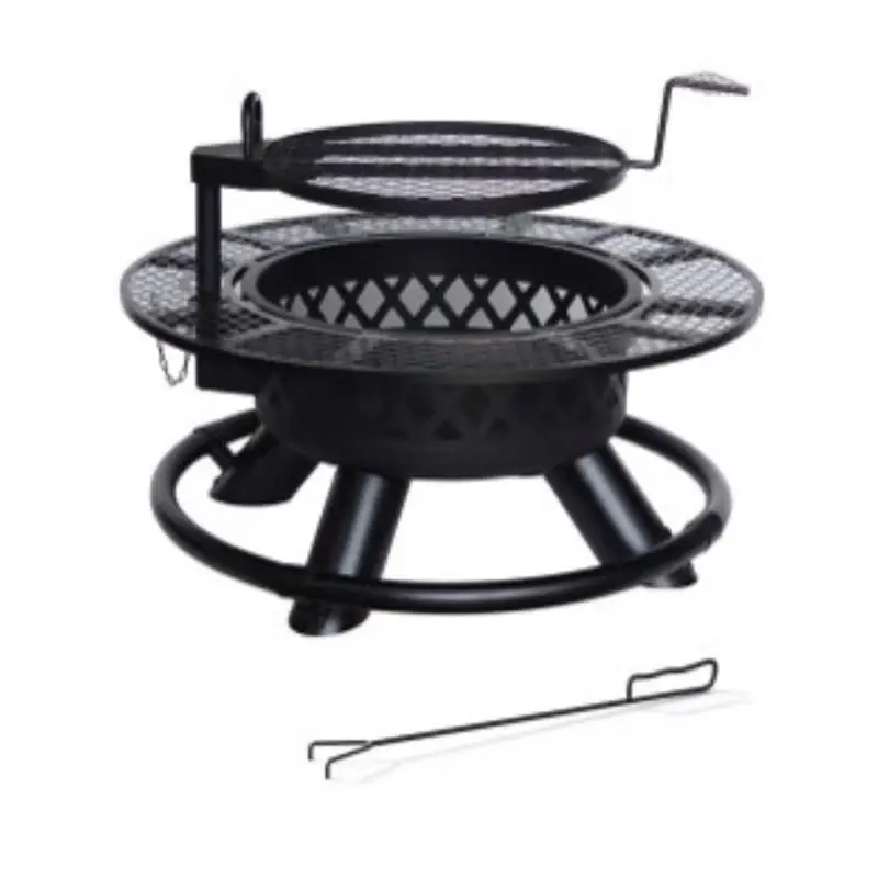 Living Accents 47 Inch Steel Ranch Round Wood Fire Pit
