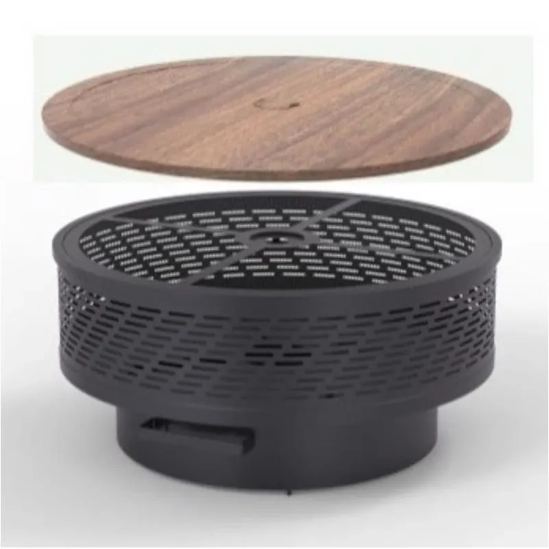 Living Accents 35‑Inch Steel Round Wood Fire Pit