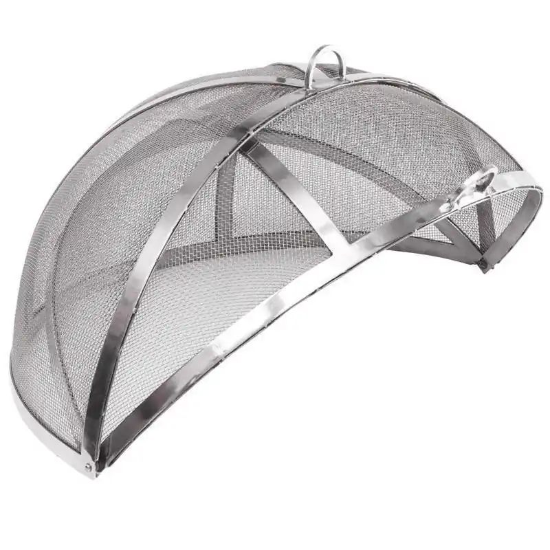 Breeo X Series 24 Stainless Steel Spark Guard – 24" × 24" × 12.6" Fire Pit Safety Screen