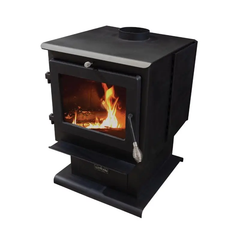 Huron Wood Stove, Matte Black, Heats Medium Areas Up To 2500 Sq. Ft.