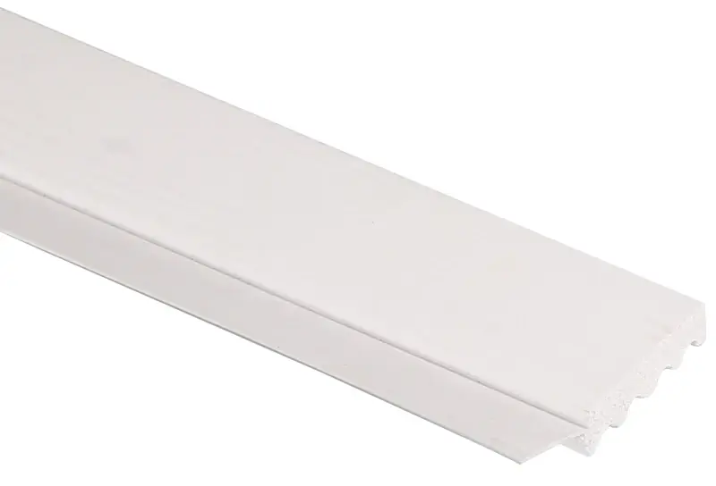 Garage Door Weatherstripping, White PVC, 2 In. X 7 Ft.