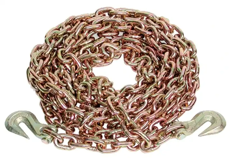S-line G70 High Test Chain With Clevis Hooks, 3/8 Inch X 20 Feet
