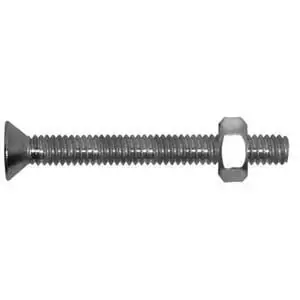 Blt Stv Fh W/nut 1/4-20 X 3 Inch Zinc Plated Fasteners