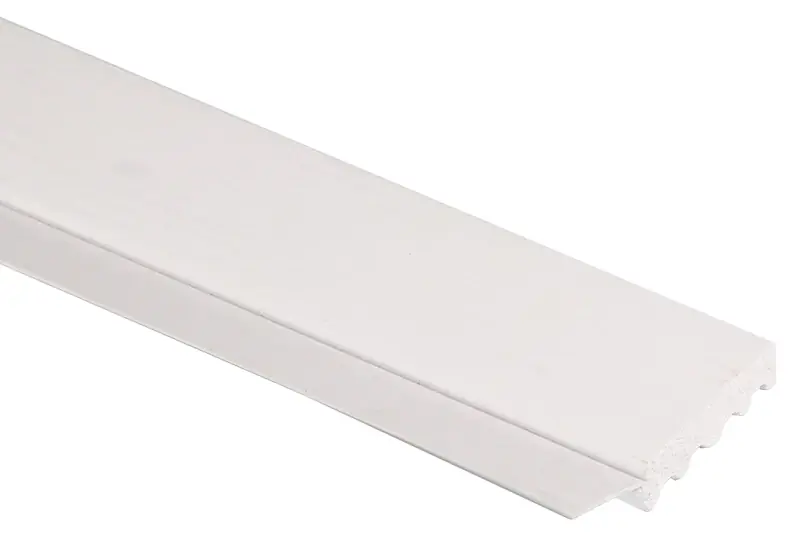 Garage Door Weatherstripping, White PVC, 16-Ft.