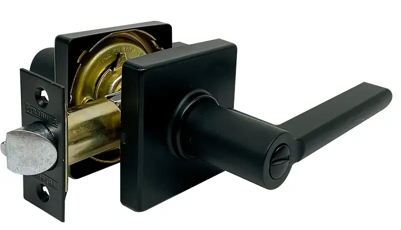 Privacy Lock Lever With Adjustable Latch And Backset For Standard Doors