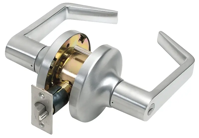 Brushed Chrome Storeroom Lever