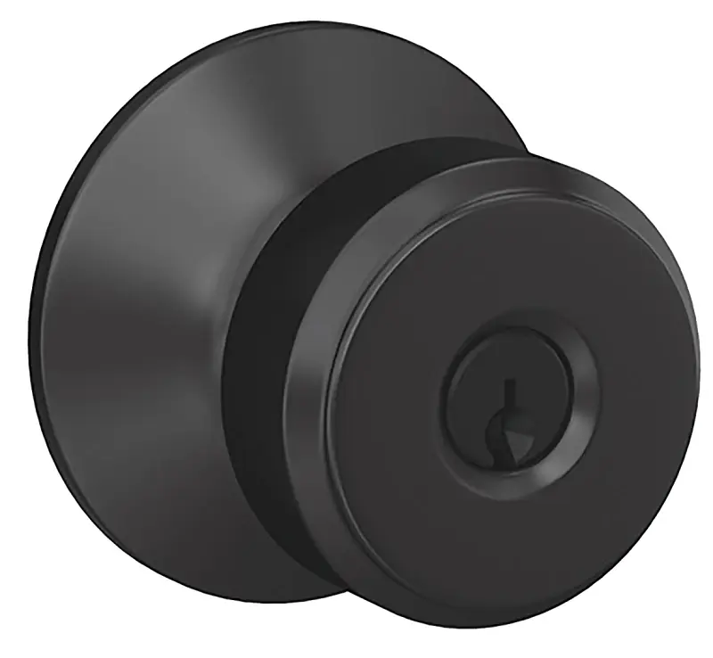 Bowery Matte Black Keyed Entry Door Knob F51agbwe622