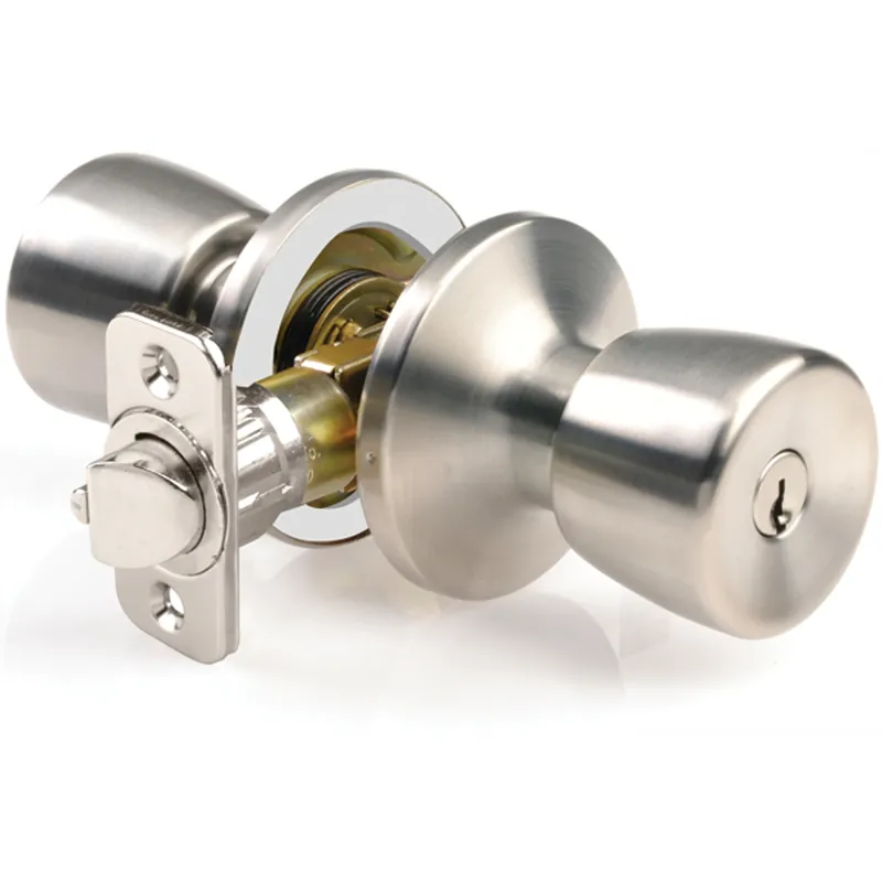 Mobile Home Satin Stainless Steel Entry Lockset 1-3/4 In. Ansi/bhma Grade 3