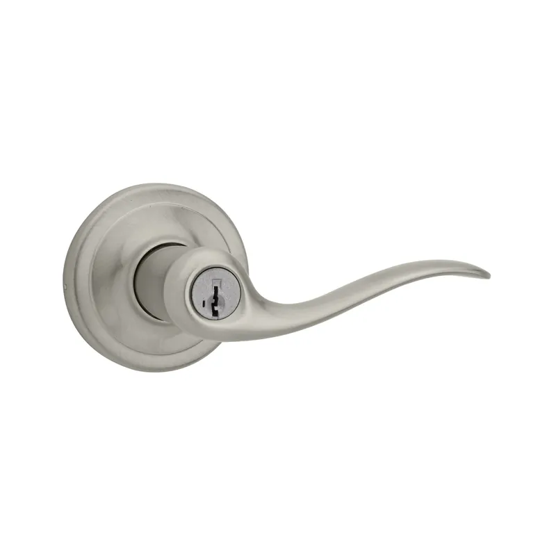 Signature Satin Nickel Tustin Entry Lever With SmartKey